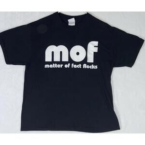 Matter Of Facts Rocks MySpace.com Shirt Black  Large Retro Rock N Roll Internet